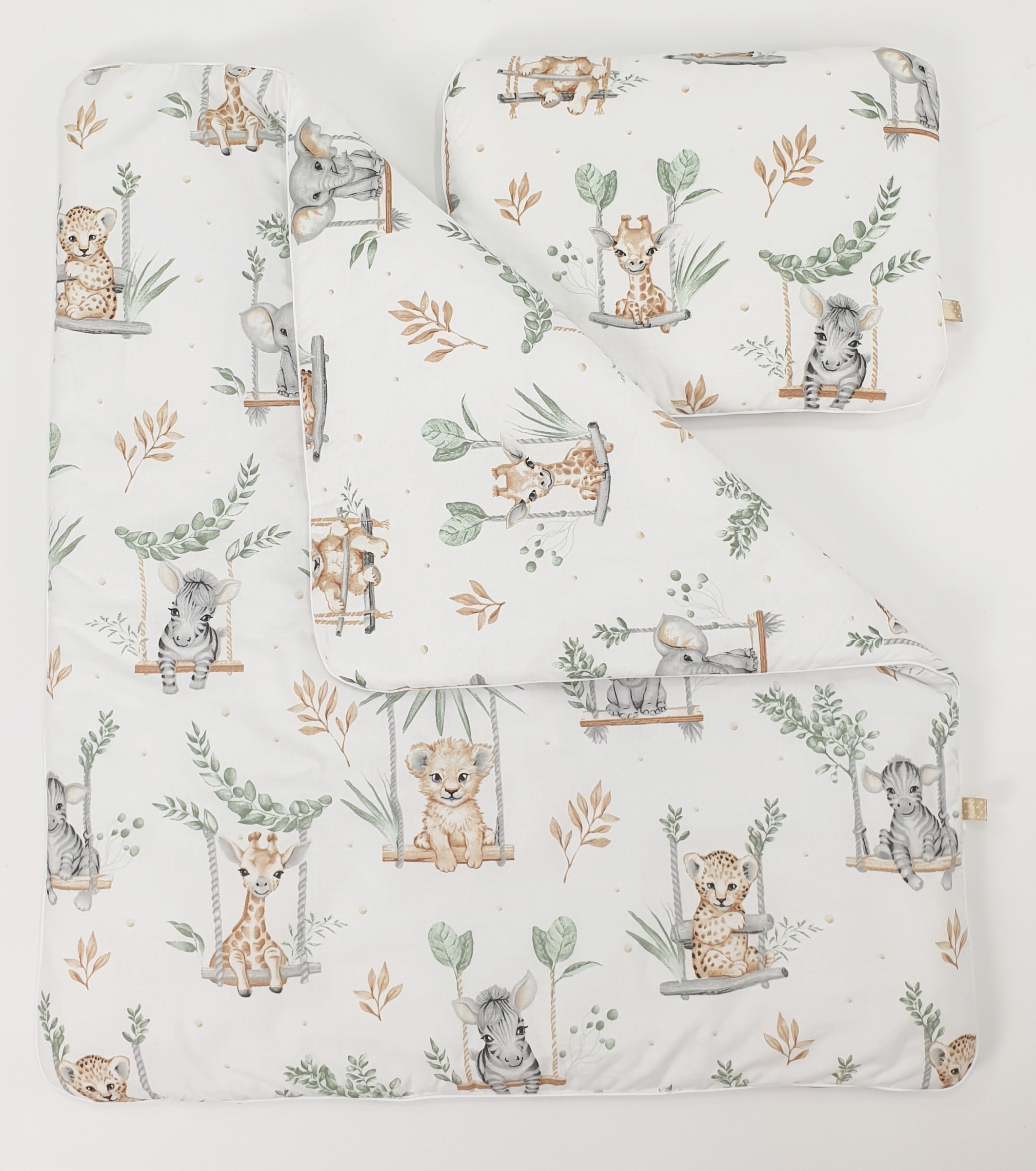 Stubenwagen mit Himmel mit Bettwäsche Set Beige Waffel Serie HGBE-MOS - Bild 6