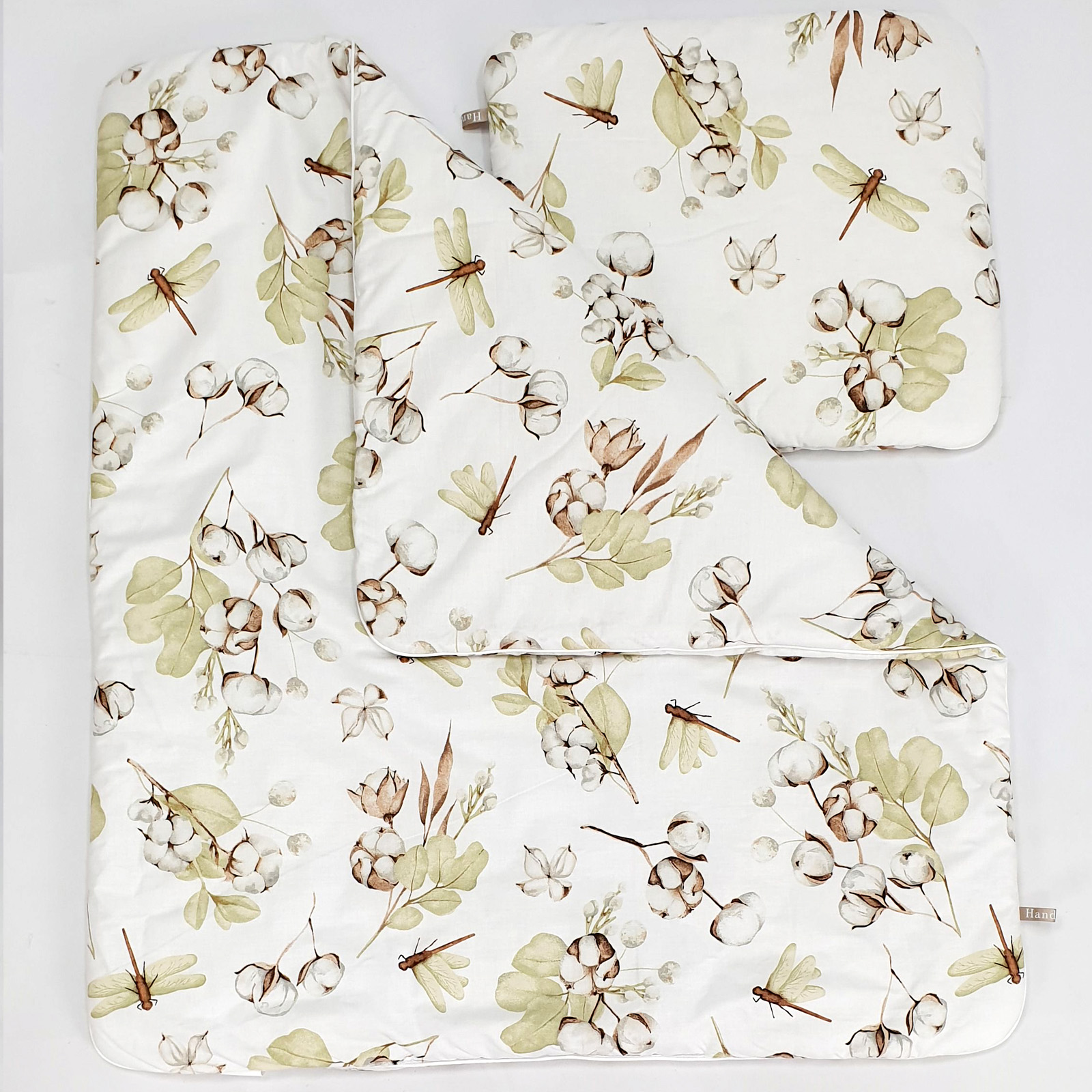 Stubenwagen mit Himmel mit Bettwäsche Set Beige Waffel Serie HNBE-KOLA - Bild 7